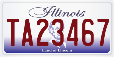 IL license plate TA23467