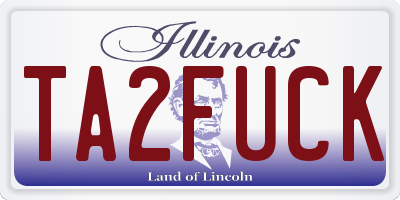 IL license plate TA2FUCK