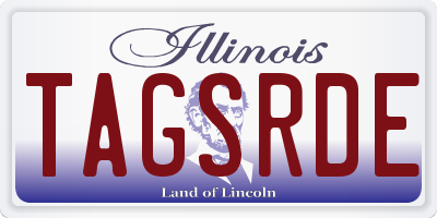 IL license plate TAGSRDE