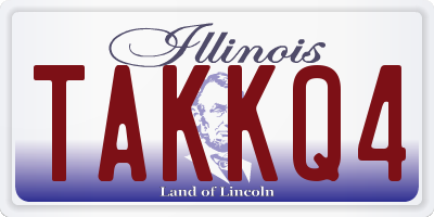 IL license plate TAKKQ4