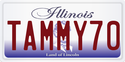 IL license plate TAMMY70