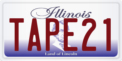 IL license plate TAPE21