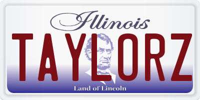 IL license plate TAYLORZ