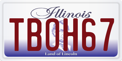 IL license plate TBOH67