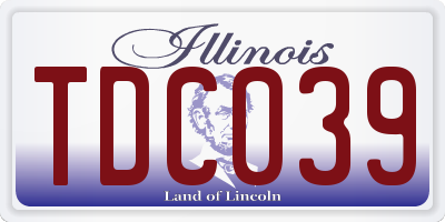 IL license plate TDC039