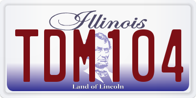 IL license plate TDM104