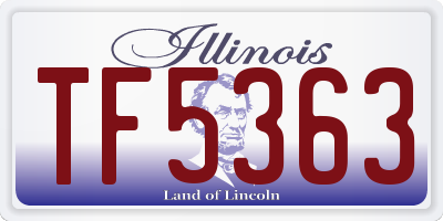 IL license plate TF5363