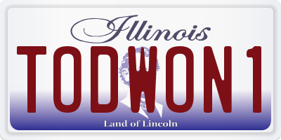 IL license plate TODWON1