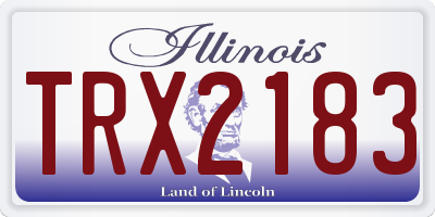 IL license plate TRX2183