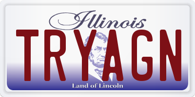 IL license plate TRYAGN