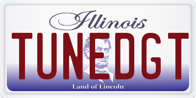 IL license plate TUNEDGT