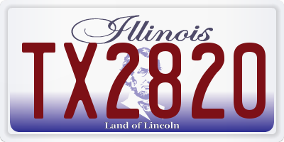 IL license plate TX2820