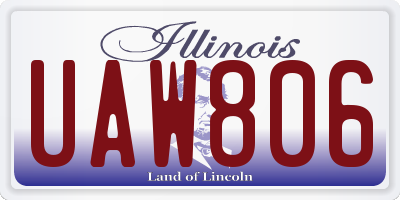 IL license plate UAW806