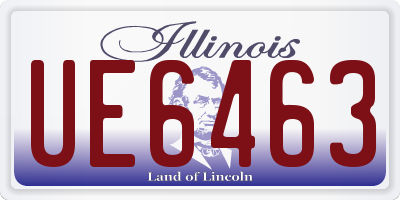 IL license plate UE6463