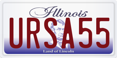 IL license plate URSA55