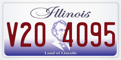 IL license plate V204095