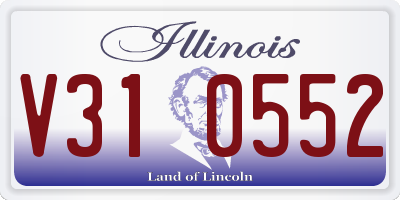 IL license plate V310552