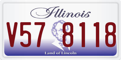 IL license plate V578118