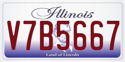 IL license plate V7B5667