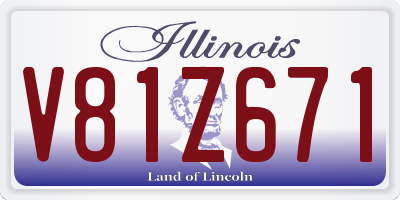 IL license plate V81Z671