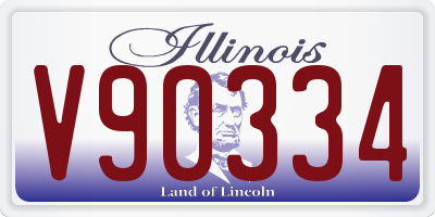 IL license plate V90334