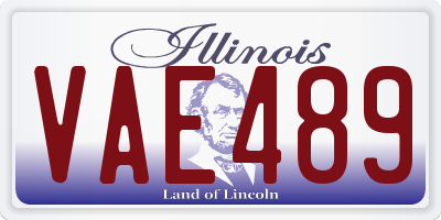 IL license plate VAE489