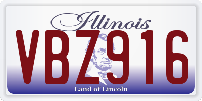 IL license plate VBZ916