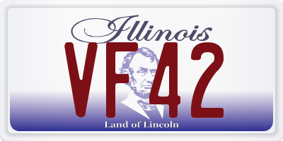 IL license plate VF42