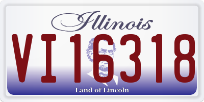 IL license plate VI16318