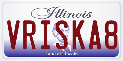 IL license plate VRISKA8