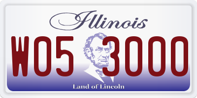 IL license plate W053000