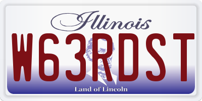 IL license plate W63RDST