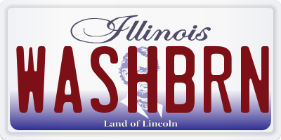 IL license plate WASHBRN