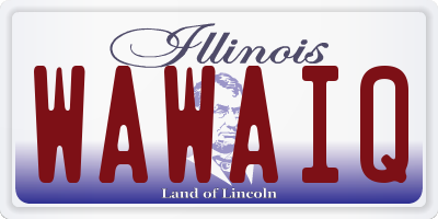 IL license plate WAWAIQ