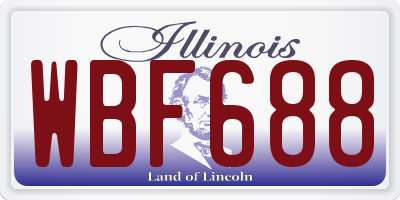 IL license plate WBF688