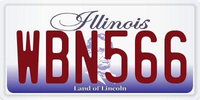 IL license plate WBN566