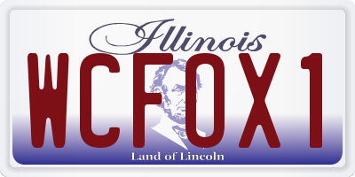 IL license plate WCFOX1