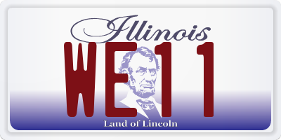 IL license plate WE11