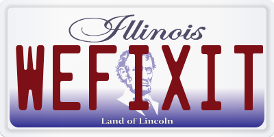 IL license plate WEFIXIT