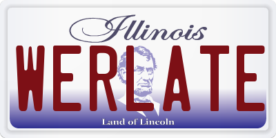 IL license plate WERLATE