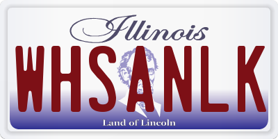 IL license plate WHSANLK