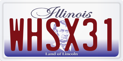 IL license plate WHSX31