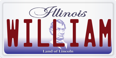 IL license plate WILLIAM