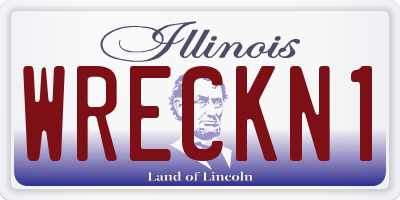 IL license plate WRECKN1