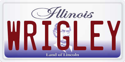 IL license plate WRIGLEY