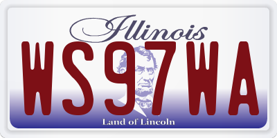 IL license plate WS97WA