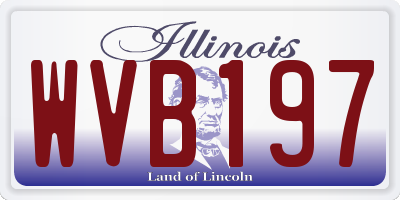 IL license plate WVB197