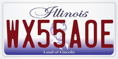 IL license plate WX55AOE