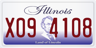 IL license plate X094108