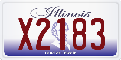 IL license plate X2183